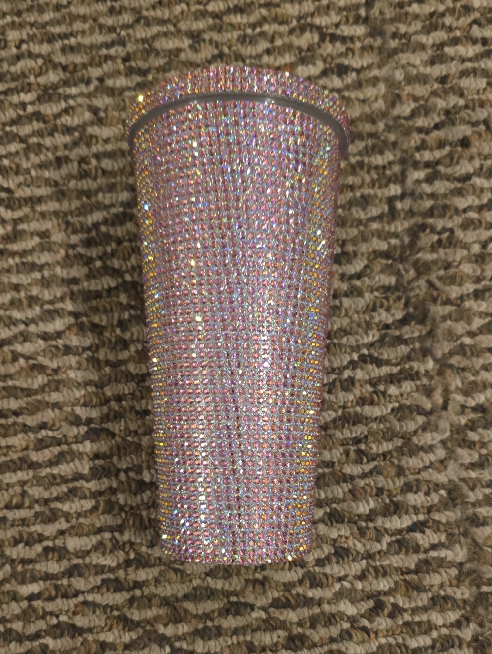 Sparkling Pink Crystal Travel Tumbler - Women's Accessory